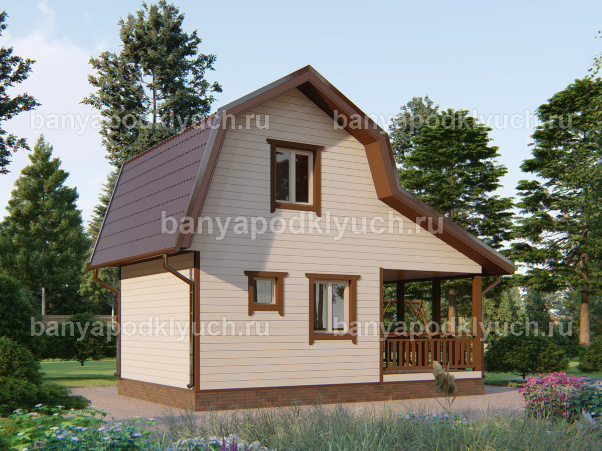 Каркасная баня 7.5x4.5 м Каркасная баня 7.5x4.5 м